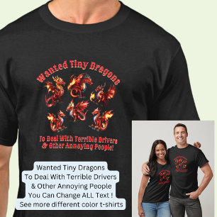 T-shirt Dragons minuscules Recherchés - Conducteurs terrib