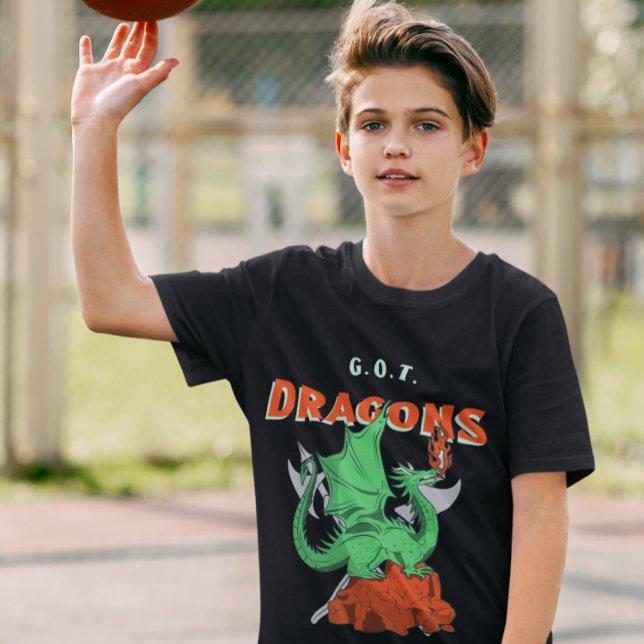 T-shirt Dragons Mythologique Dragon Respiration Feu (Créateur téléchargé)