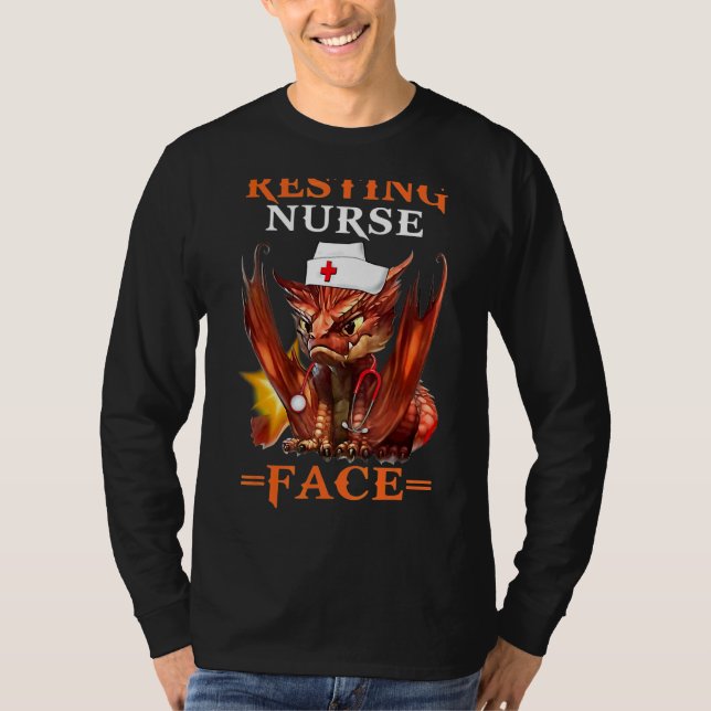 T-shirt Dragons Repos Infirmière Face Infirmière (Devant)