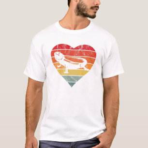 T-shirt Dragons Vintages Coeur Rétro Sunset Animaux Liz
