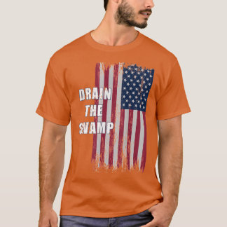 T-shirt Drainhe Marais Président Donaldrump Drapeau en Dét