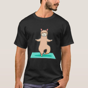 T-shirt Drame de lama alpaga Yoga Paix Méditation Pour le
