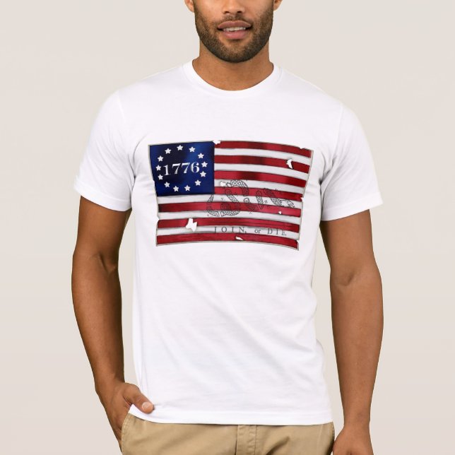 T-shirt Drapeau 1776 américain (Devant)