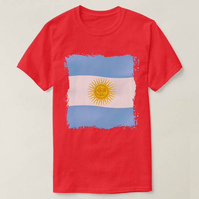 T-shirt Drapeau 1 de l'Argentine (Design devant)