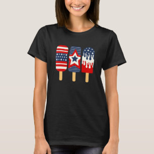 T-shirt Drapeau 4 juillet rouge blanc bleu bleu américain