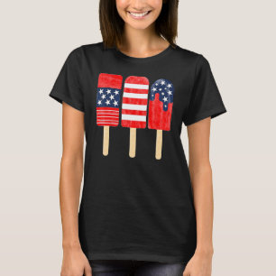 T-shirt Drapeau 4 juillet rouge blanc bleu bleu américain