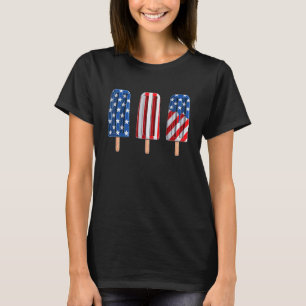 T-shirt Drapeau 4 juillet rouge blanc bleu bleu américain