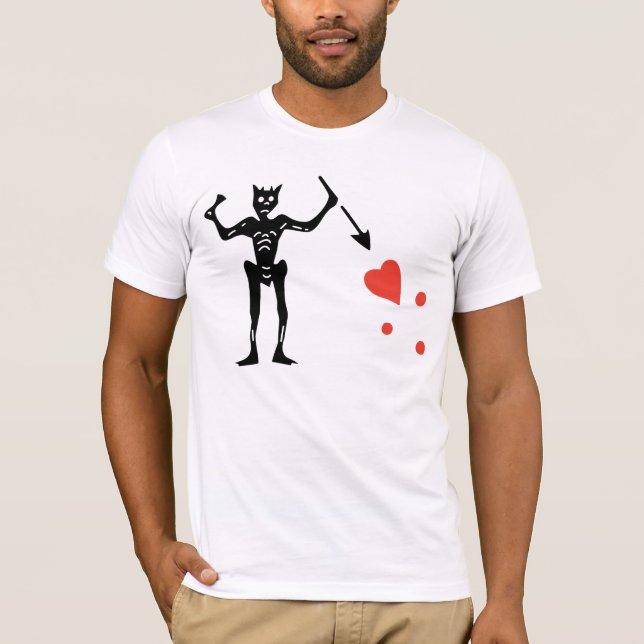 T-shirt Drapeau à barbe noire inverse (Devant)