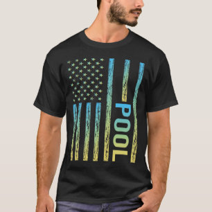 T-shirt Drapeau à dégradé de piscine