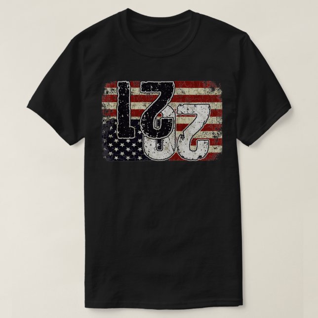 T-shirt Drapeau à la baisse 2021 Amérique en détresse (Design devant)