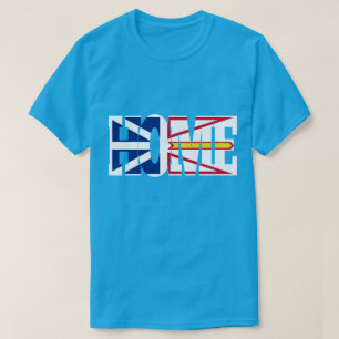 T-shirt Drapeau à la maison sur la chemise foncée
