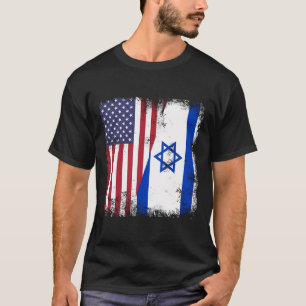 T-shirt Drapeau à moitié Israël Vintage Israël