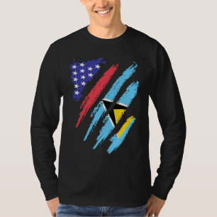 T-shirt Drapeau à rayures coeur cultivé de Saint-Lucien pa