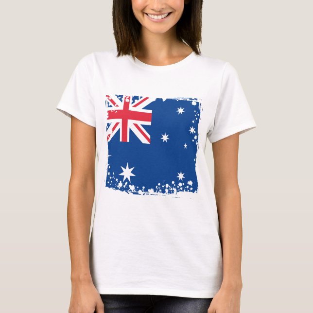 T-shirt Drapeau abstrait de l'Australie, couleurs (Devant)