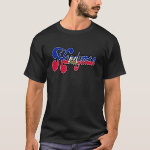 T-shirt Drapeau ADN du patrimoine Vintage haïtien Handyman