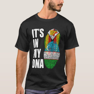 T-shirt Drapeau Adn Héritage Mélangé Au Zimbabwe Et En Ouz