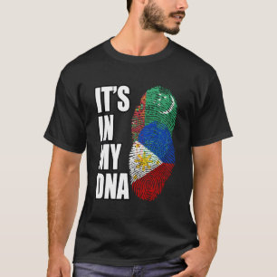 T-shirt Drapeau Adn Patrimoine Mélangé Turkmène Et Philipp