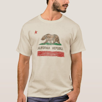 T-shirt Drapeau affligé de République de la Californie