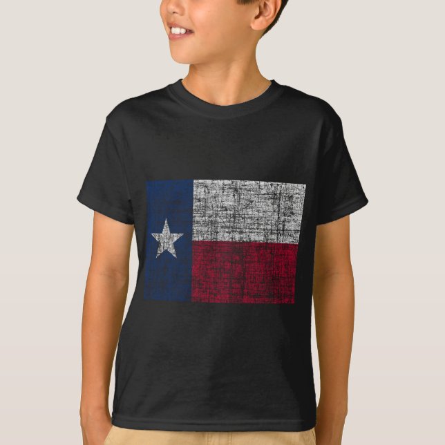 T-shirt Drapeau affligé du Texas (Devant)
