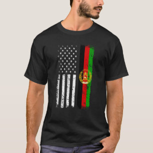 T-shirt Drapeau afghan américain   Drapeau Afghanistan Éta