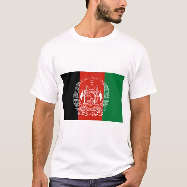 T-shirt Drapeau Afghanistan (Devant)