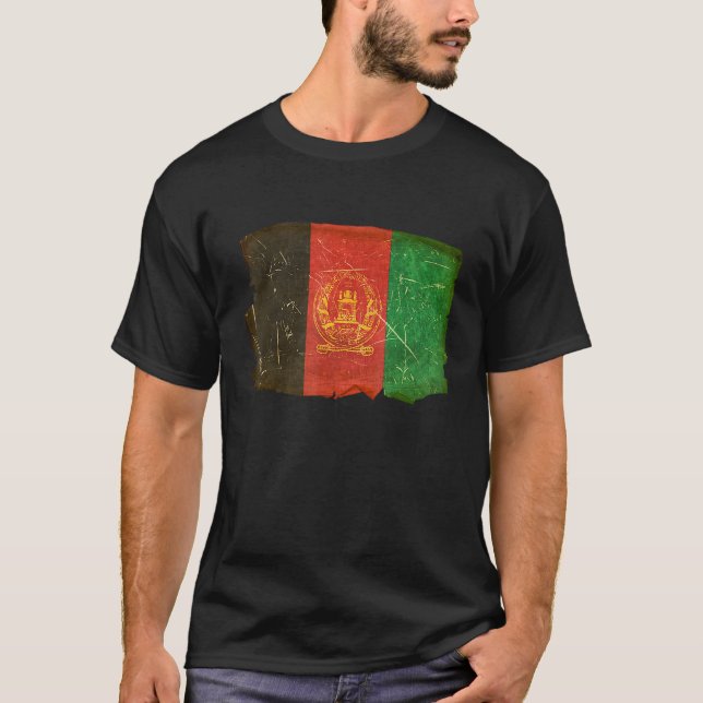 T-shirt Drapeau Afghanistan (Devant)