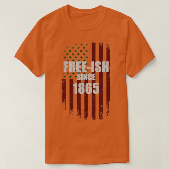 T-shirt Drapeau afro-américain pour Junet depuis 1865 (Design devant)