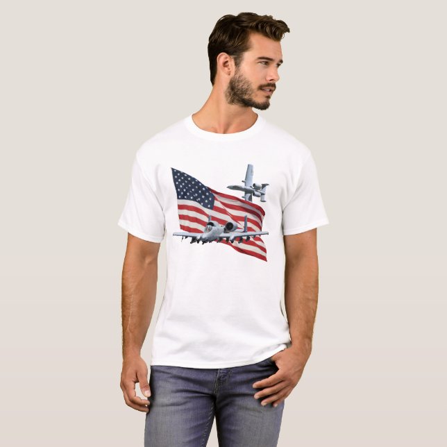 T-shirt Drapeau Aith A10 des USA (Devant entier)