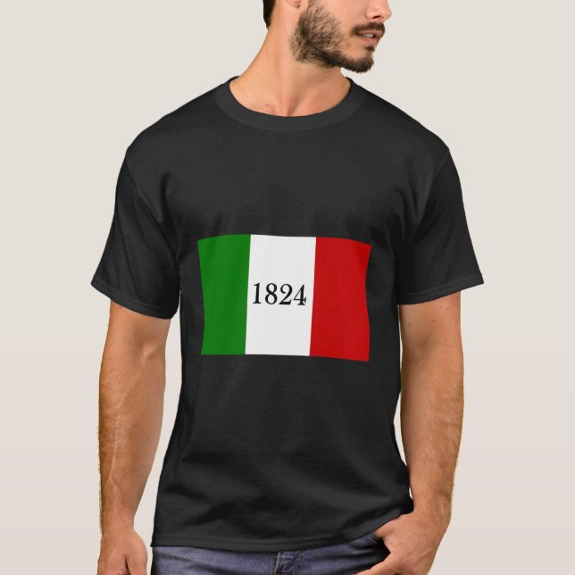 T-shirt Drapeau Alamo 1824 Indépendance de la révolution d (Devant)