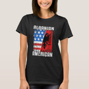 T-shirt Drapeau albanais Albanie Aigle Usa Shqiperia