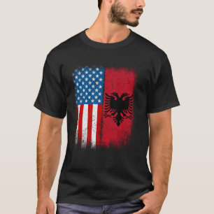 T-shirt Drapeau Albanais-Américains Albanie Flamuri Shqipt