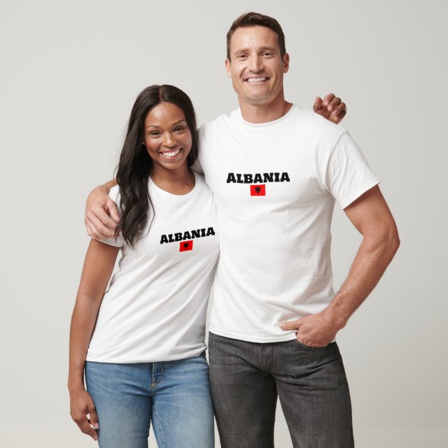 T-shirt Drapeau albanais, Drapeau de l'Albanie (Unisexe)