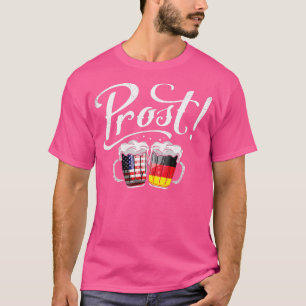 T-shirt Drapeau allemand américain Prost Oktoberfest cadea