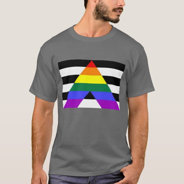 T-shirt Drapeau allié LGBTQ+ (Devant)