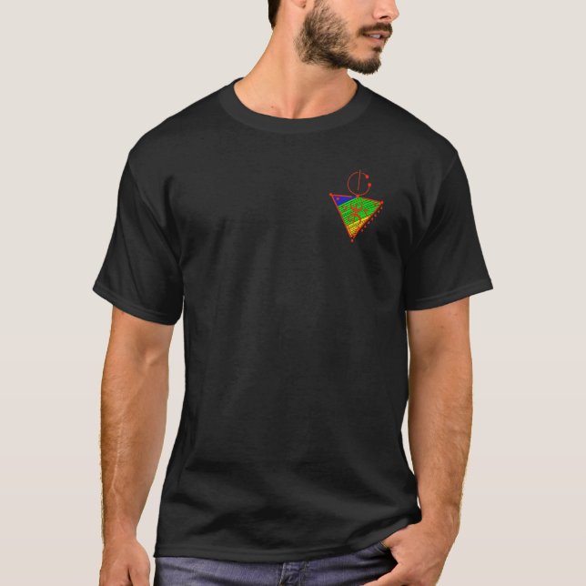 T-shirt Drapeau Amazigh Motif Berber Fibula Amazigh (Devant)