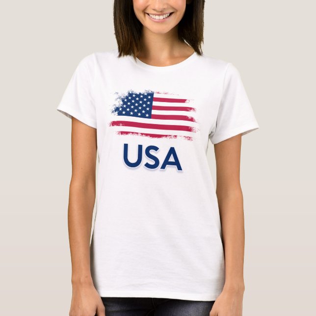 T-shirt Drapeau américain (Devant)