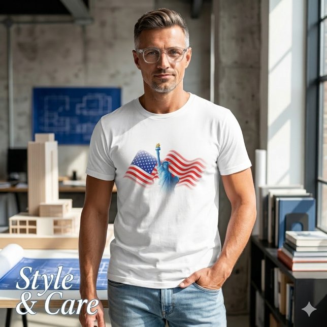 T-shirt Drapeau américain (Patriotic USA Flag Graphic Tee Bold American Style)
