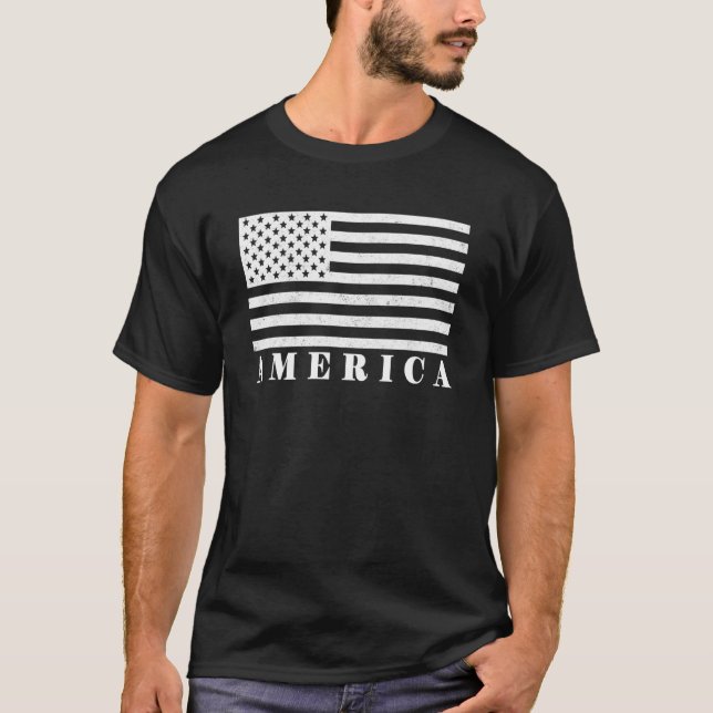 T-shirt Drapeau américain (Devant)