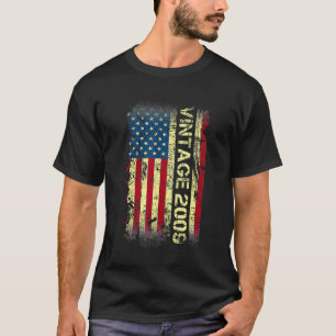 T-shirt Drapeau américain 13e anniversaire 13 ans Vintage
