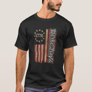 T-shirt Drapeau Américain 1776 Nous Le Peuple Usa 4 juille