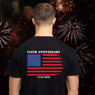 T-shirt Drapeau américain 250e anniversaire Avions à réact