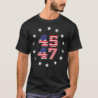 T-shirt Drapeau américain 45 47 2024