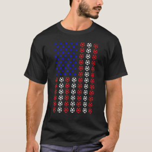 T-shirt Drapeau américain 4 juillet balle de football Patr