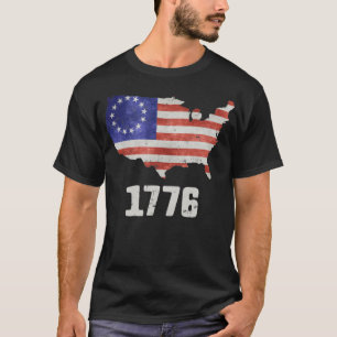 T-shirt Drapeau américain 4 juillet Betsy Ross 1776 Hommes
