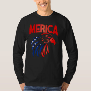 T-shirt Drapeau Américain 4 juillet Chemise Patriotique Ea