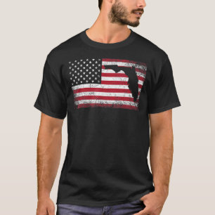 T-shirt Drapeau américain 4 juillet Florida Hommes femmes