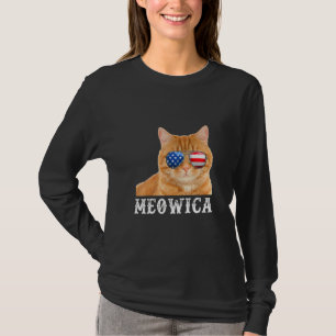 T-shirt Drapeau américain 4 juillet Kitten Merica