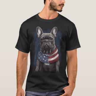 T-shirt Drapeau américain 4 juillet Usa Patriotic French B