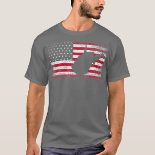 T-shirt Drapeau américain 4 juillet West Virginia WV Homme