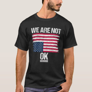 T-shirt Drapeau américain à l'envers Distress Nous ne somm
